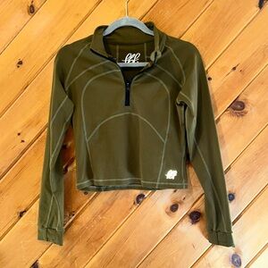 FBF body army green fitted shapewear jacket
